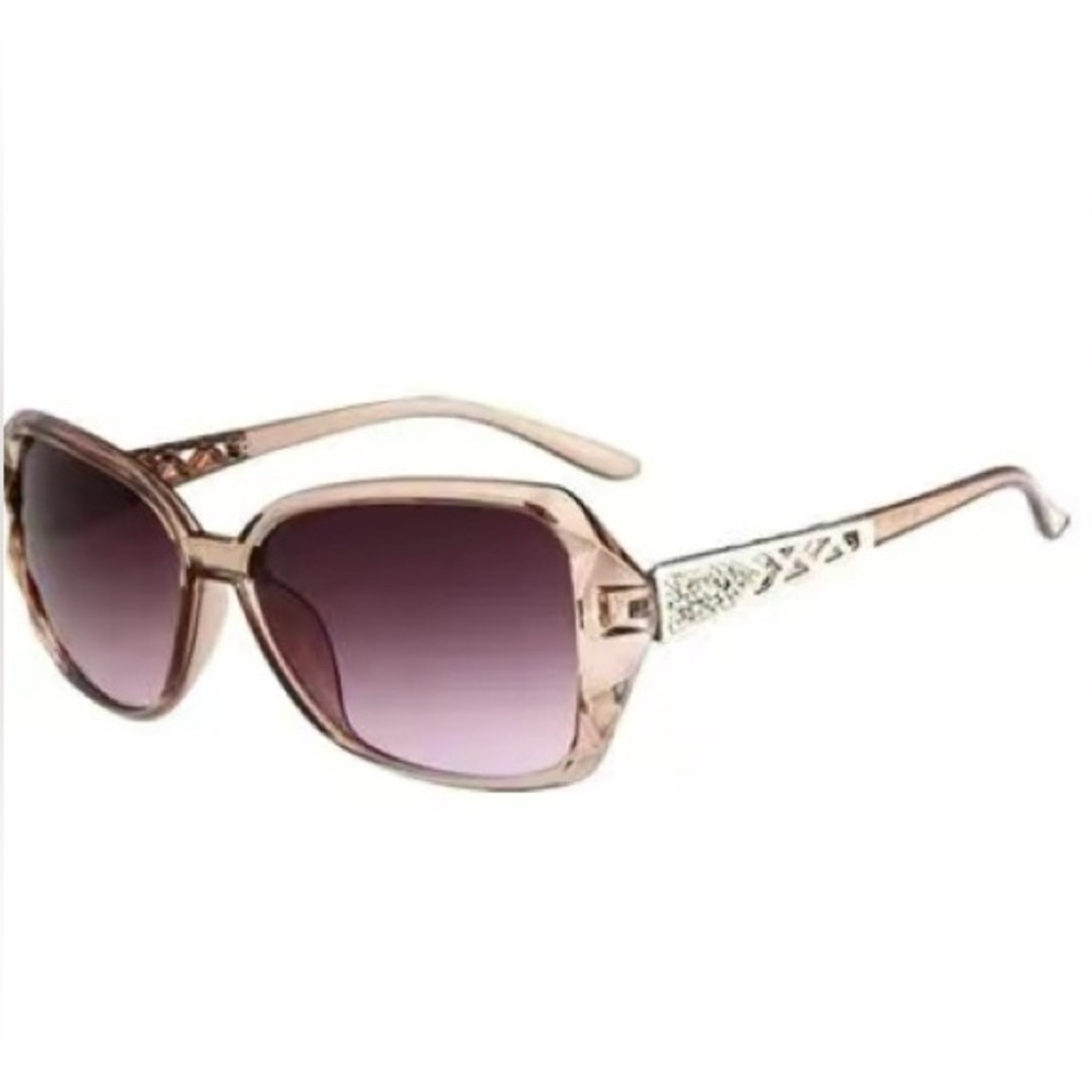 Elegant Square Framed-Champagne Color
Simple Rhinestone Decor Sunglasses 🕶️